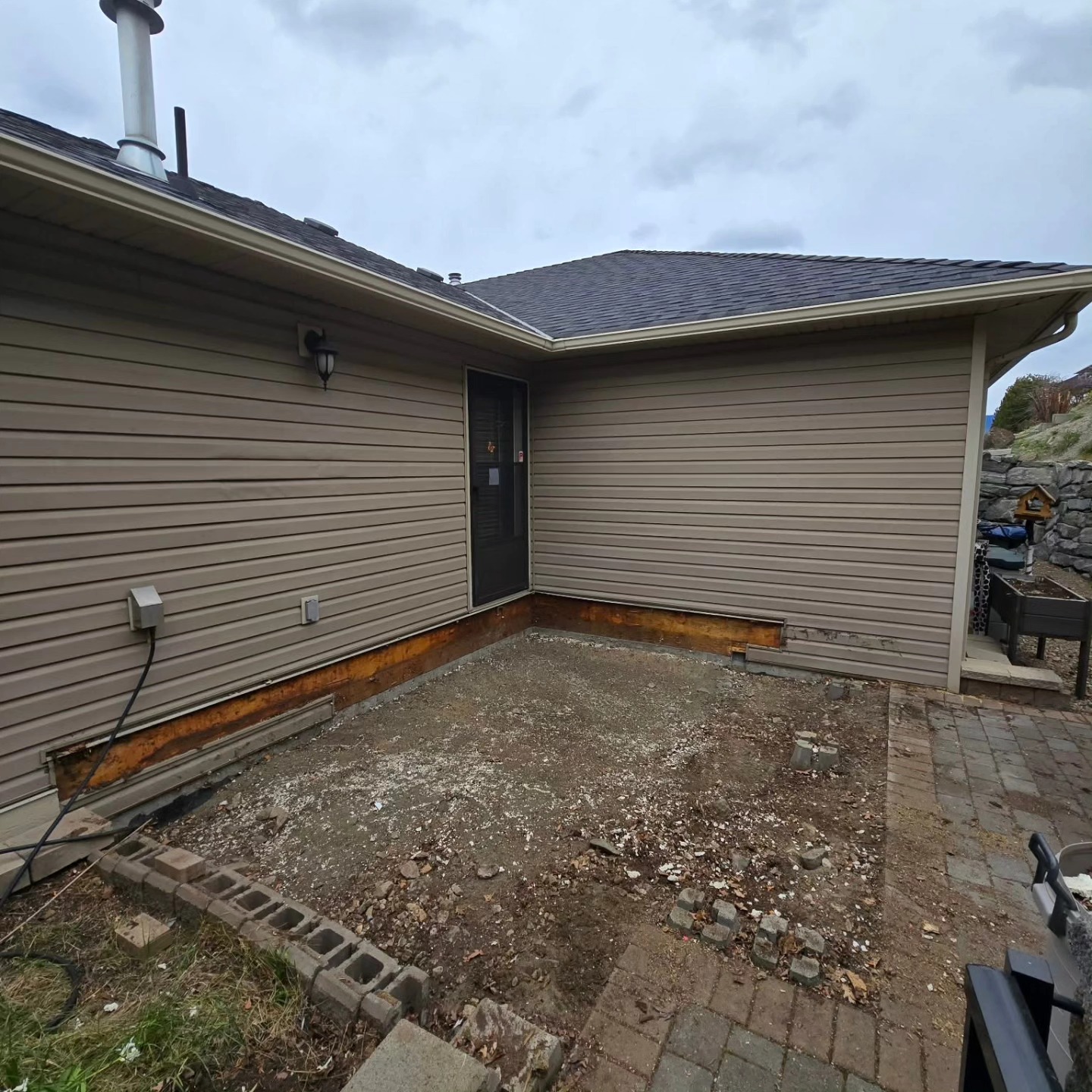 process : removing the old porch