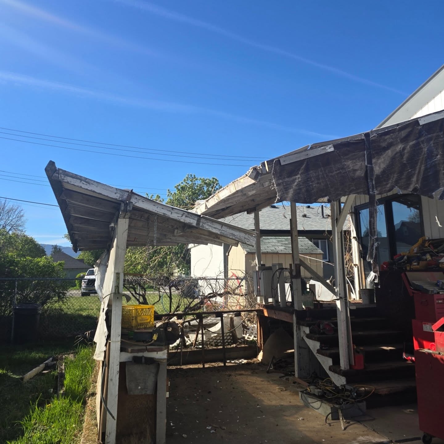 process of structure repair : before